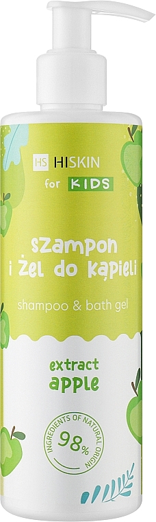 Kids Shampoo & Shower Gel 2in1 "Apple & Moringa" - HiSkin Kids — photo N1