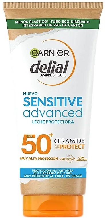 Sunscreen Milk - Garnier Delial Sensitive Advanced Protector Milk SPF50+ Ceramide Protect — photo N1
