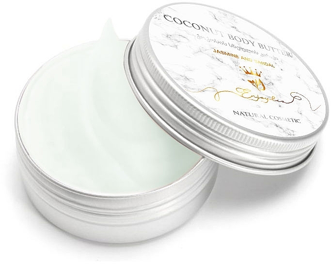 Natural Coconut Body Butter "Jasmine & Sandalwood" - Enjoy & Joy Enjoy Eco Coconut Body Butter Jasmin And Sandal — photo N2