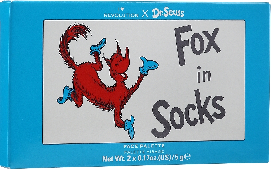 Face Contouring Palette - I Heart Revolution Dr. Seuss Fox in Sox Face Palette — photo N2