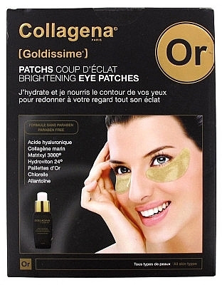 Set - Collagena Paris Goldissime Brightening Set (eye/patch/16pcs + eye/serum/15ml) — photo N1