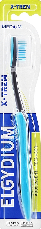 X-Trem Teen Toothbrush, medium, blue - Elgydium X-Trem Medium Toothbrush — photo N1