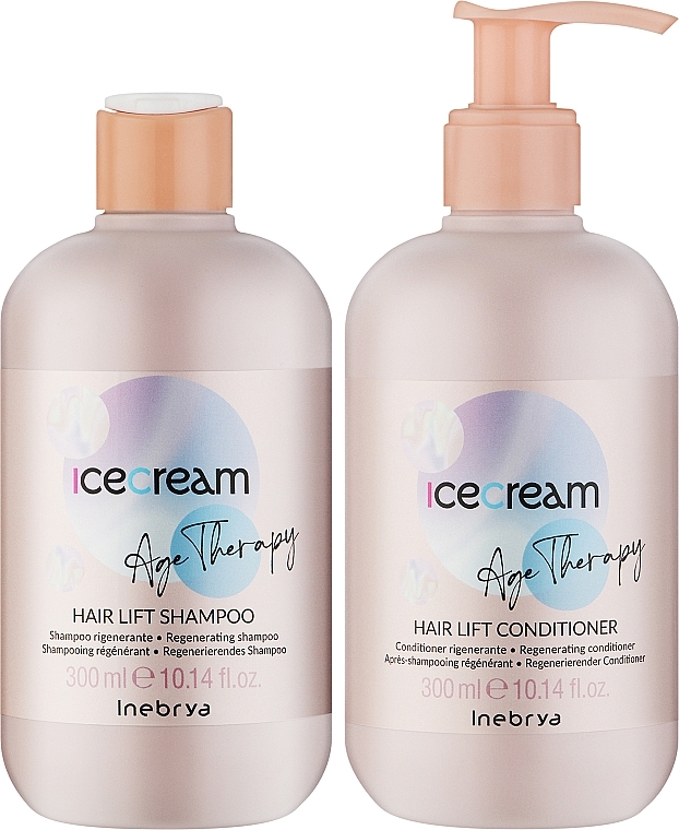 Set - Inebrya Ice Cream Age Therapy Hair Lift Kit Set (shamp/300ml + cond/300ml) — photo N5