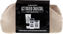 Fragrances, Perfumes, Cosmetics Set - Schmidt's Activated Charcoal Trio Selection (deo/58ml + soap/142g + t/past/100ml + bag)