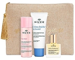 Fragrances, Perfumes, Cosmetics Set - Nuxe Instinctive Huile Prodigieuse (d/oil/10ml + f/cr/30ml + micellar/water/50ml + bag)