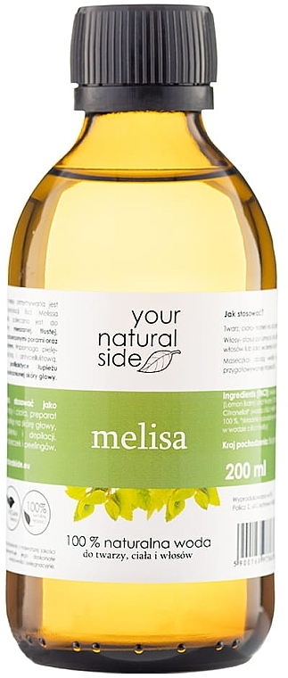 Melissa Hydrolate - Your Natural Side Organic Melissa Flower Water — photo N1