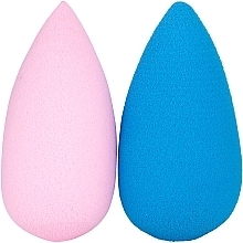 Fragrances, Perfumes, Cosmetics Makeup Sponge Set, drop+drop, blue+pink - Omkara