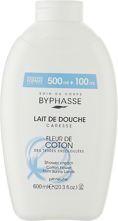 Shower Cream - Byphasse Caresse Shower Cream Coton — photo N3