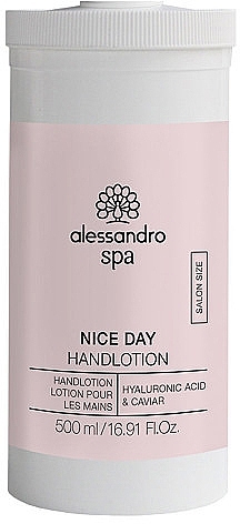 Hand Lotion - Alessandro International Spa Nice Day Hand Lotion Salon Size — photo N1