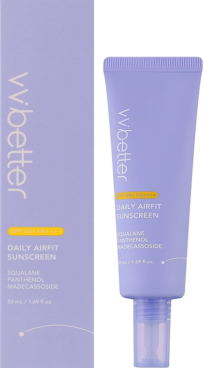 Lightweight Sunscreen SPF50+ - VVBetter Daily Airfit Sunscreen — photo N2