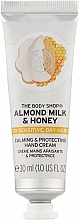 Fragrances, Perfumes, Cosmetics Moisturizing Protective Hand Cream - The Body Shop Calming & Protecting Almond Milk & Honey Hand Cream