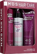 Set "Perfect Volume. Burning Brunette" - Mades Cosmetics (sham/250ml + cond/250ml + spray/200ml) — photo N1