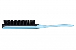 Hair Brush D3, blue and black - Denman Original Styler 7 Row Nordic Ice — photo N3
