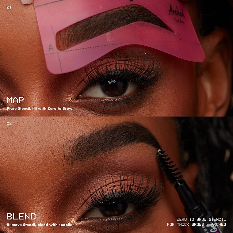 Brow Stencils, wide - NYX Professional Makeup Zero To Brow — photo N6