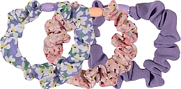 Scrunchie, floral print + lilac, 25976 - Top Choice — photo N1