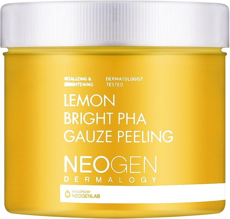 Exfoliating Pads with Lemon Extract - Neogen Dermalogy Lemon Bright Pha Gauze Peeling — photo N1