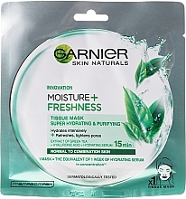 Face Sheet Mask "Moisturizing + Freshness" - Garnier Skin Naturals — photo N2