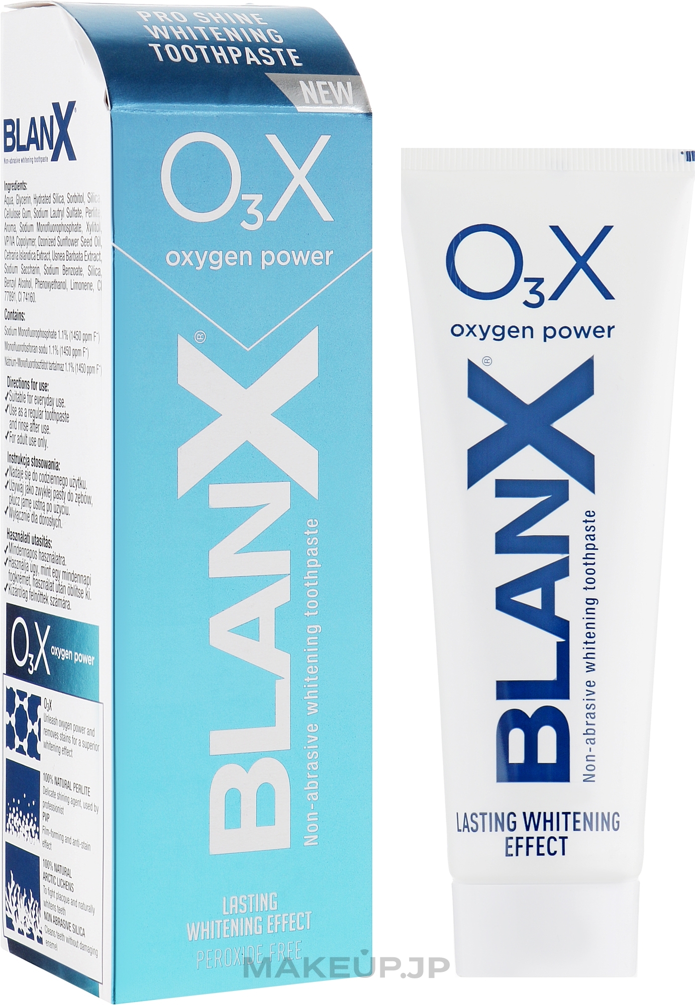 Whitening Toothpaste - BlanX O3X Oxygen Power Pro Shine Whitening Toothpaste — photo 75 ml