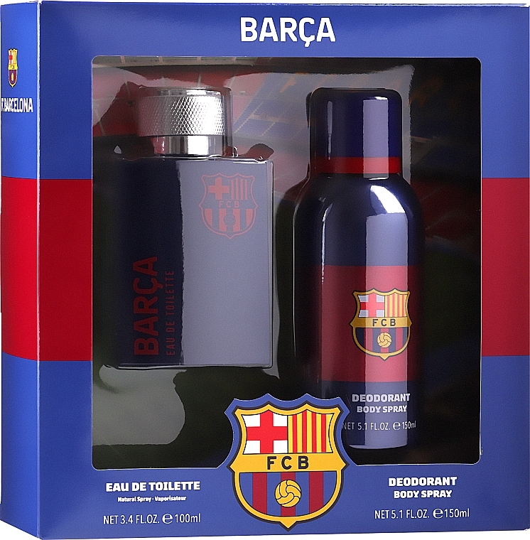 Air-Val International FC Barcelona - Set (edt/100ml + deo/150ml) — photo N1