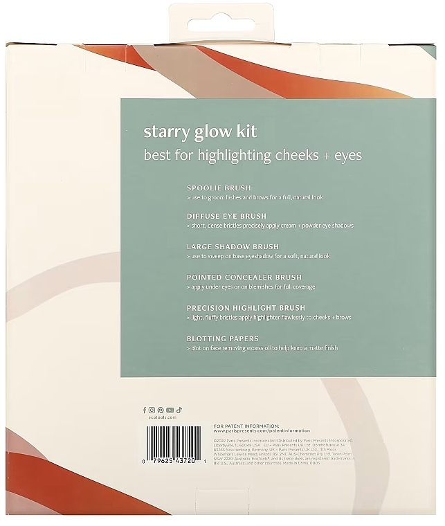 Makeup Brush Set, 6pcs - EcoTools Starry Glow Kit Limited Edition — photo N3