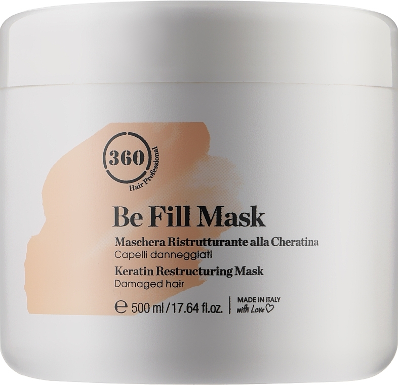 Nourishing Keratin Mask for Dry & Damaged Hair - 360 Be Fill Damaged Hair Restructuring Mask — photo N1