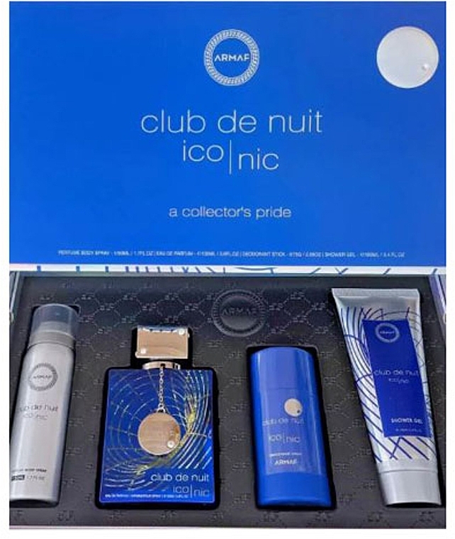 Armaf Club De Nuit Blue Iconic - Set (edp/105ml+b/spray/50ml+deo/75g+sh/gel/100ml) — photo N1