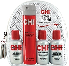 Set - CHI Protect & Hold Travel Kit (sh/59ml + cond/59ml + h/treat/59ml + spray/74g) — photo N1