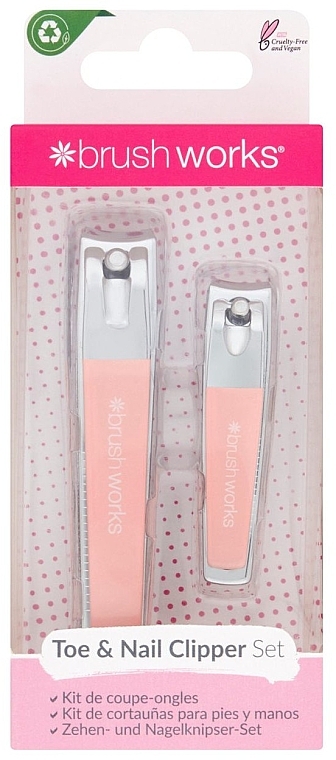 Set - Brushworks Toe & Nail Clipper Set (t/clipper/1psc + n/clipper/1psc) — photo N1