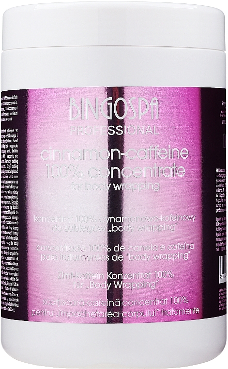 Caffeine & Cinnamon 100% Concentrate for Body Wrap Treatments - BingoSpa Professional — photo N1