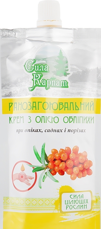 Wound-Healing Sea Buckthorn Oil Cream ‘Carpathian Strength’ - LekoPro — photo N2