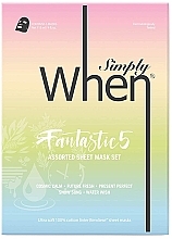 Fragrances, Perfumes, Cosmetics Set - Simply When Fantastic Five Assorted Set (5xmask/23ml)