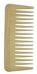 Rubber Wood Afro Comb, 13.5 cm - Golddachs — photo N1