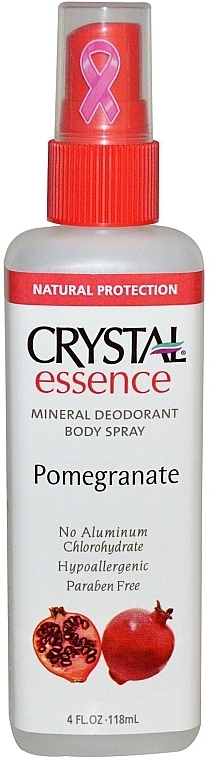 Deodorant Spray with Pomegranate Scent - Crystal Essence Deodorant Body Spray Pomegranate — photo N1