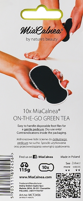 Green Tea Travel Foot File Set - MiaCalnea On The Go Green Tea — photo N4