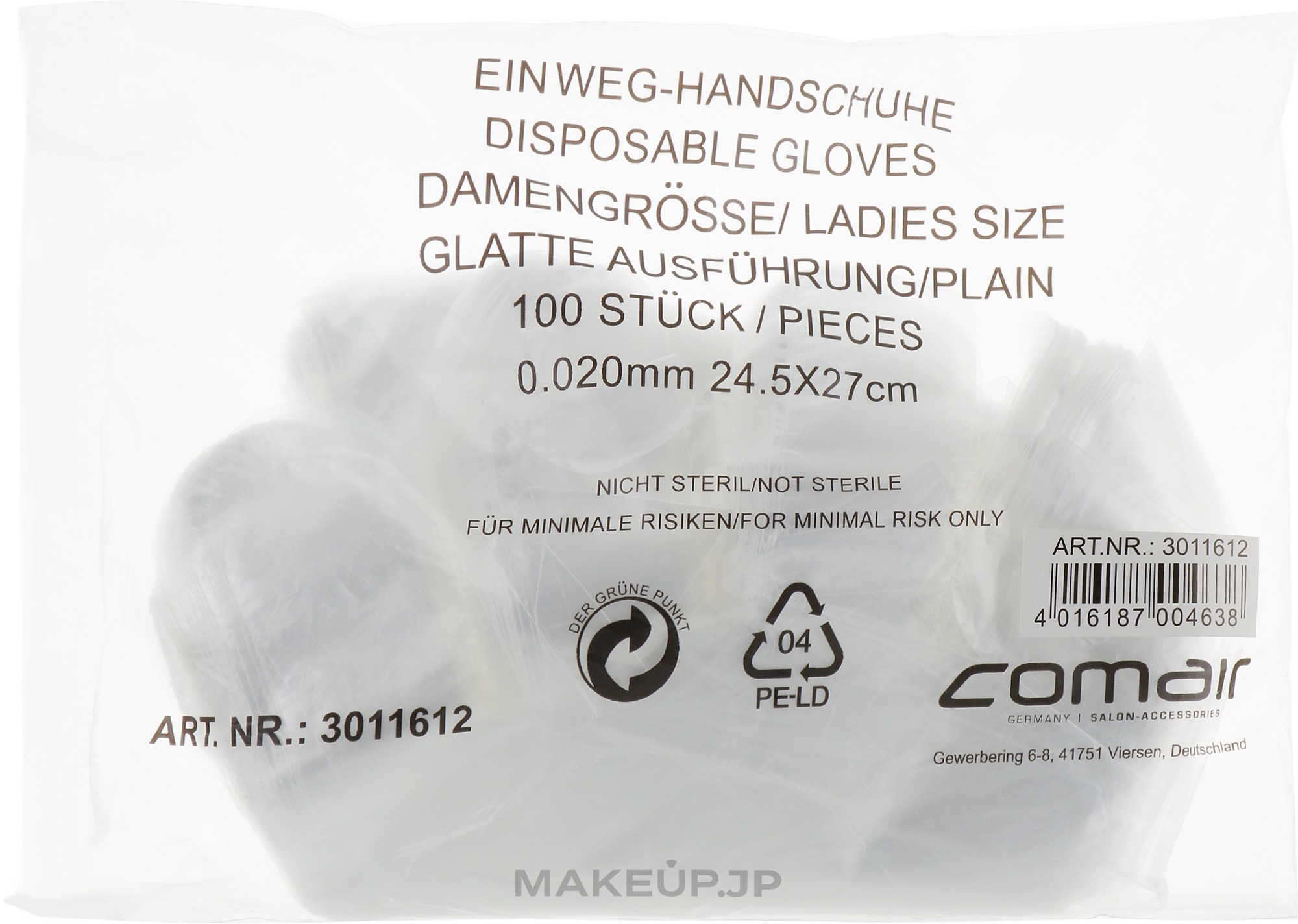 Disposable Gloves, smooth - Comair — photo 100 szt.