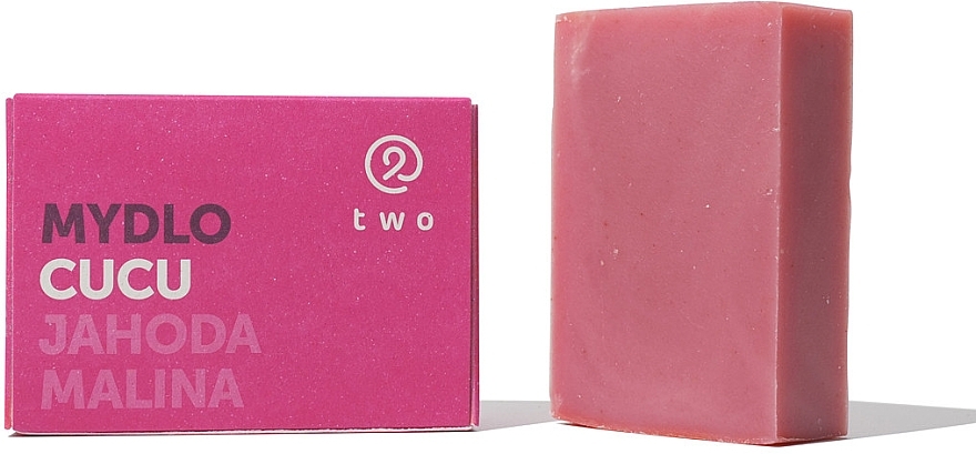 Raspberry & Strawberry Solid Soap - Two Cosmetics Cucu Solid Soap with Shea Butter — photo N1