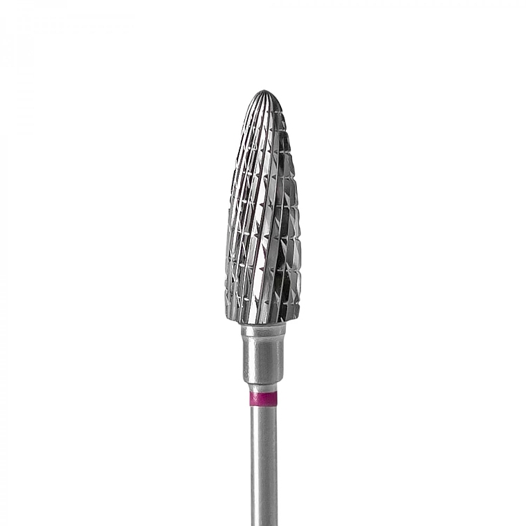 Carbide Nail Drill Bit 'Corn', 5 mm/13 mm, purple - Staleks Pro Expert Corn Purple — photo N1