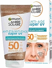 Fragrances, Perfumes, Cosmetics Hyaluronic Acid Sunscreen - Garnier Ambre Solaire Anti-Age Super UV SPF50