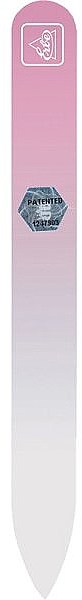 Glass Nail File, 9 cm, pastel pink - Erbe Solingen Soft-Touch — photo N1