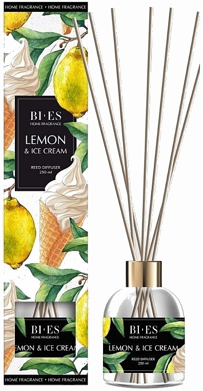 Reed Diffuser "Lemon & Ice Cream" - Bi-Es Home Fragrance Lemon & Ice Cream Reed Diffuser — photo N1