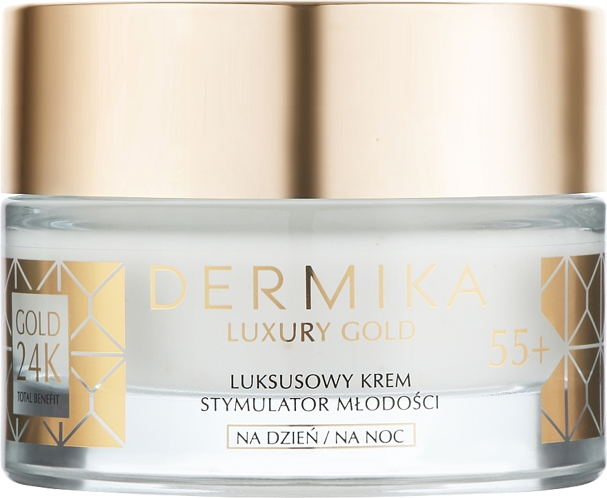 Youth Stimulant Face Cream - Dermika Luxury Gold 24K Total Benefit 55+ — photo N3