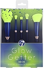 Makeup Brush Set, 5 pcs - W7 Glow Getter Neon Makeup Brush Set — photo N1