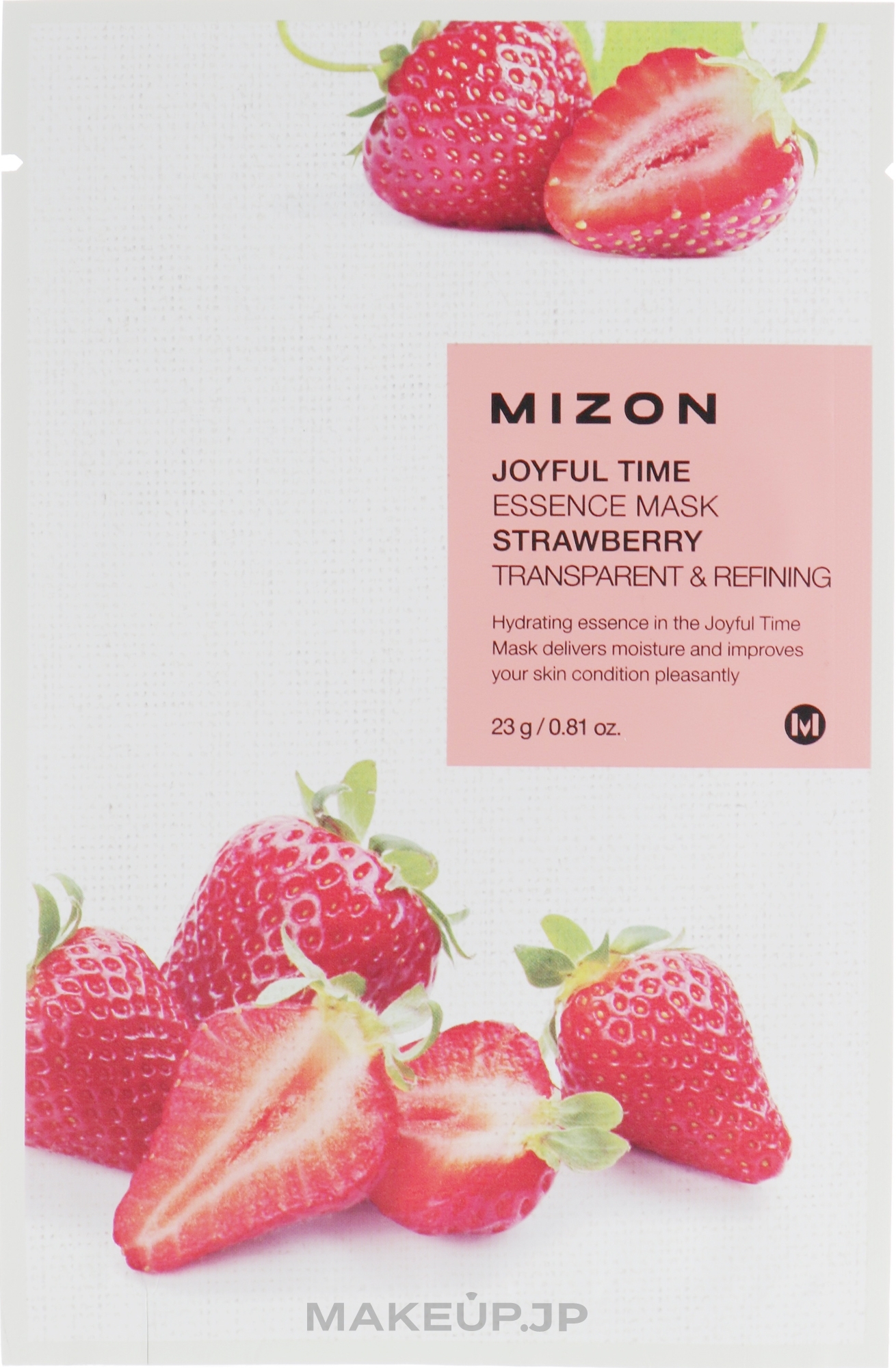 Strawberry Face Sheet Mask - Mizon Joyful Time Essence Mask Strawberry — photo 23 g