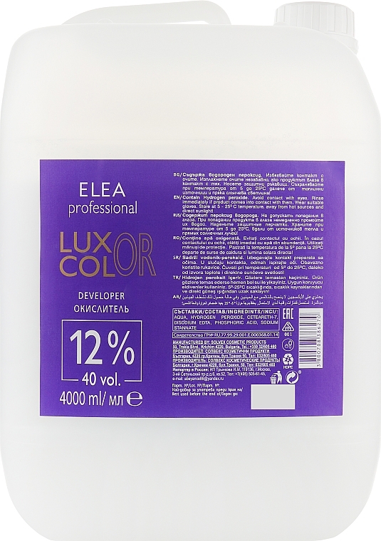 Developer Oxydant 12% - Elea Professional Luxor Color — photo N6