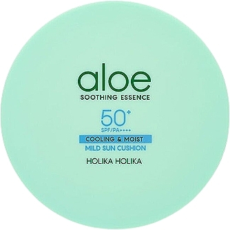 Face Cushion with Sun Protection - Holika Holika Aloe Mild Sun Cushion SPF 50+ PA++++ — photo N1