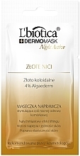 Fragrances, Perfumes, Cosmetics Night Face Mask 'Golden Threads' - L'biotica Dermomask Night Active Gold Spun