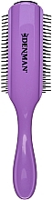 D4 Hair Brush, black and purple - Denman Original Styling Brush D4 African Violet — photo N2