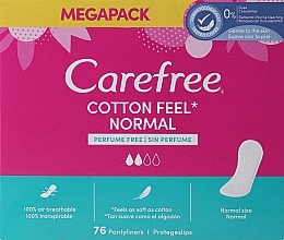 Fragrances, Perfumes, Cosmetics Daily Liners, 76 pcs - Carefree Normal Cotton Fresh