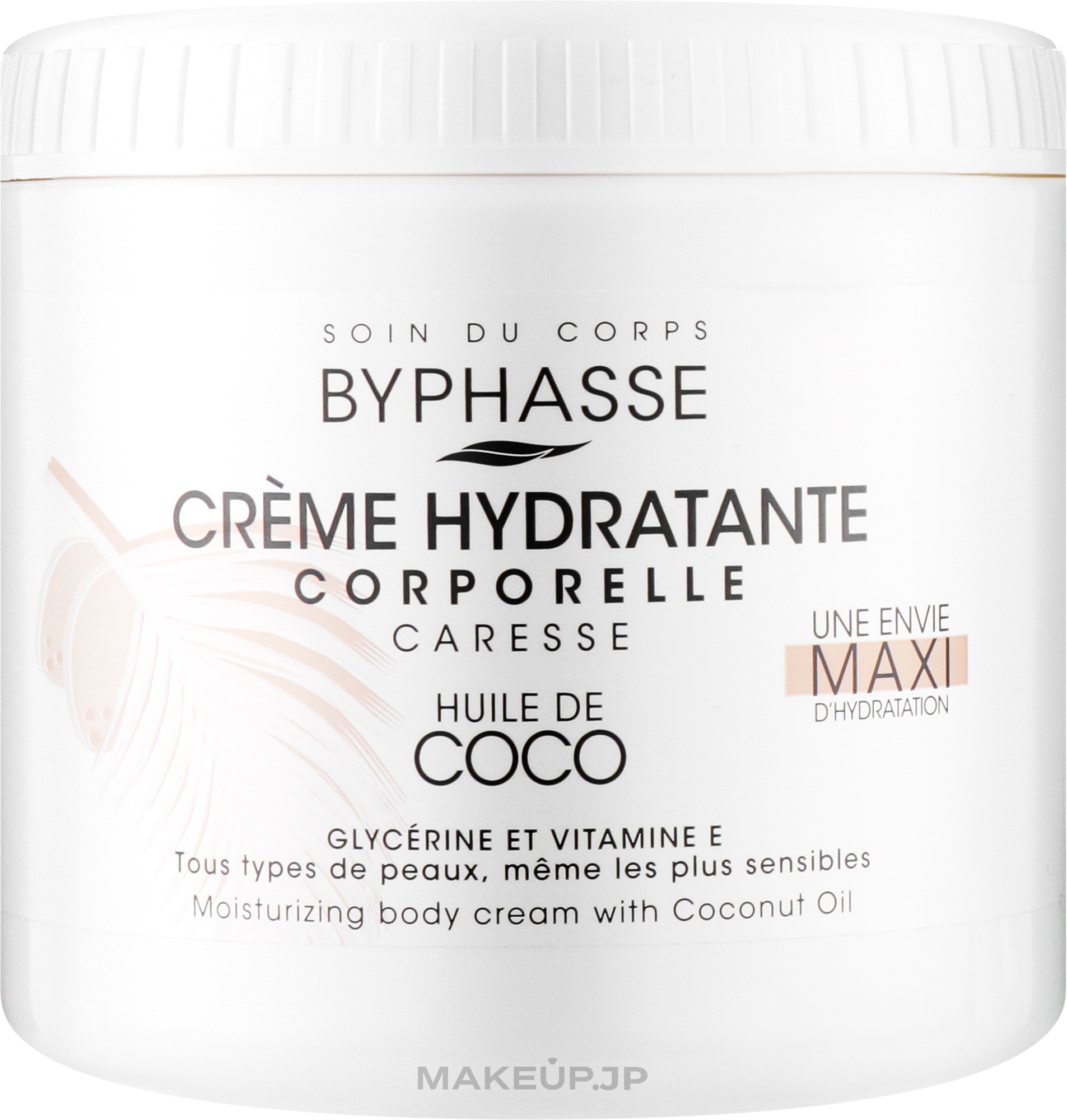 Hydrating Body Cream with Coconut Oil - Byphasse Body Moisturizer Cream With Coconut Oil — photo 500 ml