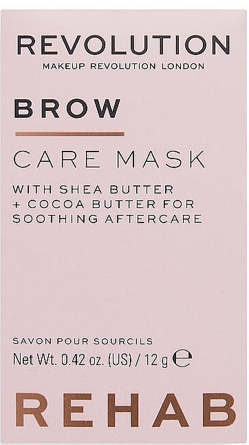 Brow, Lash & Lip Mask - Makeup Revolution Rehab Brow Care Mask — photo N1